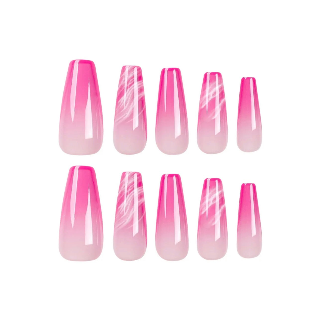 Pink Gradient Press Ons