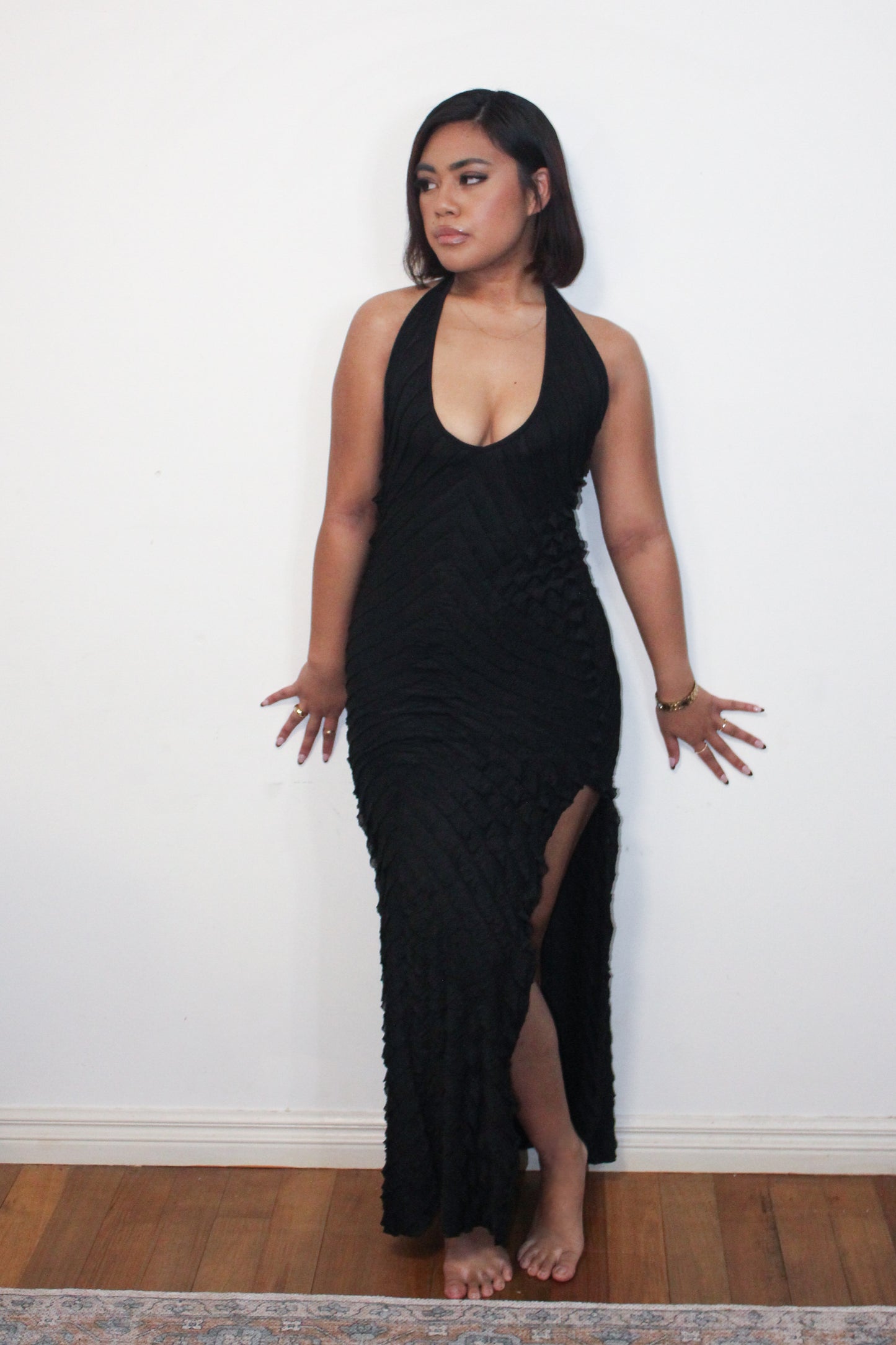 'Nia' Maxi Dress - Black