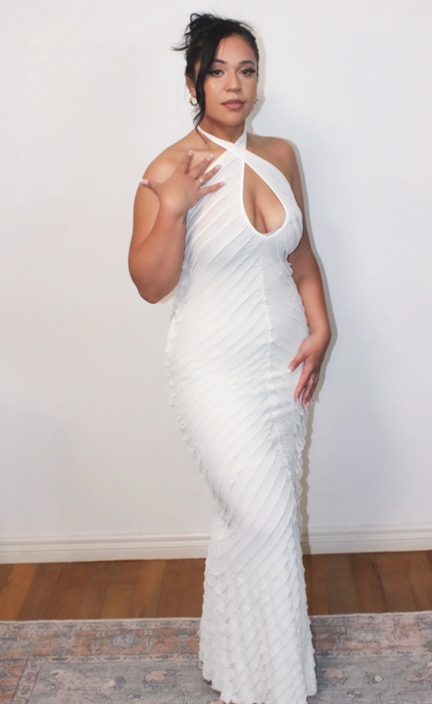 'Nia' Maxi Dress - White